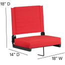 Flash Furniture XU-STA-RED-GG Grandstand Outdoor Folding Stadium Seat - Red Canvas w/ Black Aluminum Frame thumbnail 2