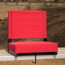 Flash Furniture XU-STA-RED-GG Grandstand Outdoor Folding Stadium Seat - Red Canvas w/ Black Aluminum Frame thumbnail 9