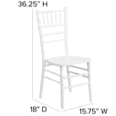 Flash Furniture XS-WHITE-GG Chiavari Chair - Acacia Wood, White thumbnail 2