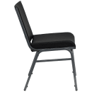 Flash Furniture XU-60153-BK-VYL-GG Stacking Chair w/ Black Vinyl Back & Seat - Steel Frame, Silver Vein thumbnail 3