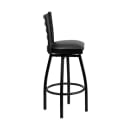 Flash Furniture XU-6F8B-LADSWVL-BLKV-GG Swivel Bar Stool w/ Ladder Back & Black Vinyl Seat, Black thumbnail 11
