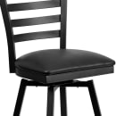 Flash Furniture XU-6F8B-LADSWVL-BLKV-GG Swivel Bar Stool w/ Ladder Back & Black Vinyl Seat, Black thumbnail 7