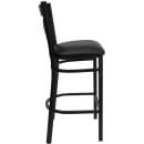 Flash Furniture XU-6F8BXBK-BAR-BLKV-GG Bar Stool w/ Cross Back & Black Vinyl Seat, Black thumbnail 3
