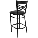 Flash Furniture XU-6F8BXBK-BAR-BLKV-GG Bar Stool w/ Cross Back & Black Vinyl Seat, Black thumbnail 4