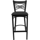 Flash Furniture XU-6F8BXBK-BAR-BLKV-GG Bar Stool w/ Cross Back & Black Vinyl Seat, Black thumbnail 5