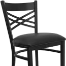 Flash Furniture XU-6F8BXBK-BAR-BLKV-GG Bar Stool w/ Cross Back & Black Vinyl Seat, Black thumbnail 7