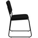 Flash Furniture XU-8700-BLK-B-30-GG Stacking Chair w/ Black Fabric Back & Seat - Steel Frame, Black thumbnail 3