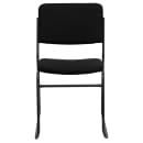 Flash Furniture XU-8700-BLK-B-30-GG Stacking Chair w/ Black Fabric Back & Seat - Steel Frame, Black thumbnail 5