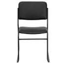 Flash Furniture XU-8700-BLK-B-VYL-30-GG Stacking Chair w/ Black Vinyl Back & Seat - Steel Frame, Black thumbnail 5