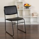 Flash Furniture XU-8700-BLK-B-VYL-30-GG Stacking Chair w/ Black Vinyl Back & Seat - Steel Frame, Black thumbnail 9