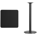 Flash Furniture XU-BLKTB-2424-TR18B-GG 24" Square Bar Height Table - Black Laminate Top, Cast Iron Base thumbnail 2