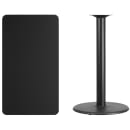 Flash Furniture XU-BLKTB-2442-TR24B-GG Rectangular Bar Height Table w/ Black Laminate Top - 42"W x 24"D x 43 1/8"H, Cast Iron Base thumbnail 2