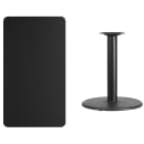 Flash Furniture XU-BLKTB-2442-TR24-GG Rectangular Dining Height Table w/ Black Laminate Top - 42"W x 24"D, Cast Iron Base thumbnail 2