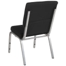 Flash Furniture XU-CH-60096-BK-SV-GG Stacking Church Chair w/ Black Polyester Back & Seat - Steel Frame, Silver Vein thumbnail 6
