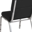 Flash Furniture XU-CH-60096-BK-SV-GG Stacking Church Chair w/ Black Polyester Back & Seat - Steel Frame, Silver Vein thumbnail 8