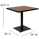 Flash Furniture XU-DG-10456033-GG Outdoor Patio Table and (2) Chairs Set - Brown Resin Wood w/ Black Metal Frame thumbnail 3
