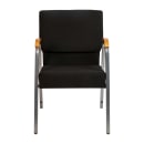 Flash Furniture XU-DG-60156-BK-GG Stacking Church Chair w/ Black Fabric Back & Seat - Steel Frame, Silver Vein thumbnail 5
