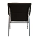 Flash Furniture XU-DG-60156-BK-GG Stacking Church Chair w/ Black Fabric Back & Seat - Steel Frame, Silver Vein thumbnail 6