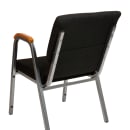Flash Furniture XU-DG-60156-BK-GG Stacking Church Chair w/ Black Fabric Back & Seat - Steel Frame, Silver Vein thumbnail 7