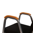 Flash Furniture XU-DG-60156-BK-GG Stacking Church Chair w/ Black Fabric Back & Seat - Steel Frame, Silver Vein thumbnail 8