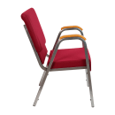 Flash Furniture XU-DG-60156-BUR-GG Stacking Church Chair w/ Burgundy Fabric Back & Seat - Steel Frame, Silver Vein thumbnail 4