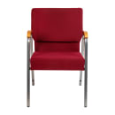 Flash Furniture XU-DG-60156-BUR-GG Stacking Church Chair w/ Burgundy Fabric Back & Seat - Steel Frame, Silver Vein thumbnail 5