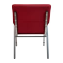 Flash Furniture XU-DG-60156-BUR-GG Stacking Church Chair w/ Burgundy Fabric Back & Seat - Steel Frame, Silver Vein thumbnail 6