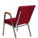 Flash Furniture XU-DG-60156-BUR-GG Stacking Church Chair w/ Burgundy Fabric Back & Seat - Steel Frame, Silver Vein thumbnail 7
