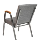 Flash Furniture XU-DG-60156-GY-GG Stacking Church Chair w/ Gray Fabric Back & Seat - Steel Frame, Silver Vein thumbnail 7