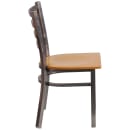 Flash Furniture XU-DG694BLAD-CLR-NATW-GG Restaurant Chair w/ Ladder Back & Natural Wood Seat - Steel Frame, Silver thumbnail 6