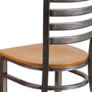 Flash Furniture XU-DG694BLAD-CLR-NATW-GG Restaurant Chair w/ Ladder Back & Natural Wood Seat - Steel Frame, Silver thumbnail 8
