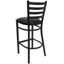 Flash Furniture XU-DG697BLAD-BAR-BLKV-GG Bar Stool w/ Metal Ladder Back & Black Vinyl Seat, Black thumbnail 5