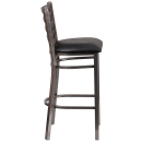 Flash Furniture XU-DG697BLAD-CLR-BAR-BLKV-GG Bar Stool w/ Metal Ladder Back & Black Vinyl Seat, Clear Coat Steel thumbnail 4