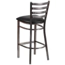 Flash Furniture XU-DG697BLAD-CLR-BAR-BLKV-GG Bar Stool w/ Metal Ladder Back & Black Vinyl Seat, Clear Coat Steel thumbnail 5