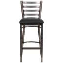 Flash Furniture XU-DG697BLAD-CLR-BAR-BLKV-GG Bar Stool w/ Metal Ladder Back & Black Vinyl Seat, Clear Coat Steel thumbnail 6