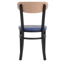Flash Furniture XU-DG6V5BLV-NAT-GG Dining Chair w/ Solid Back & Blue Vinyl Seat - Steel Frame, Black thumbnail 2