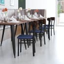 Flash Furniture XU-DG6V5BLV-WAL-GG Dining Chair w/ Solid Back & Blue Vinyl Seat - Steel Frame, Black thumbnail 4