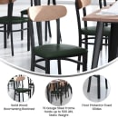 Flash Furniture XU-DG6V5GNV-NAT-GG Dining Chair w/ Solid Back & Green Vinyl Seat - Steel Frame, Black thumbnail 5