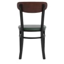 Flash Furniture XU-DG6V5GNV-WAL-GG Dining Chair w/ Solid Back & Green Vinyl Seat - Steel Frame, Black thumbnail 2
