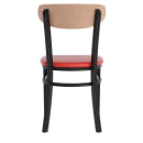 Flash Furniture XU-DG6V5RDV-NAT-GG Dining Chair w/ Solid Back & Red Vinyl Seat - Steel Frame, Black thumbnail 2