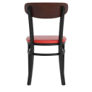 Flash Furniture XU-DG6V5RDV-WAL-GG Dining Chair w/ Solid Back & Red Vinyl Seat - Steel Frame, Black thumbnail 2