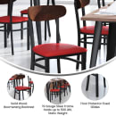 Flash Furniture XU-DG6V5RDV-WAL-GG Dining Chair w/ Solid Back & Red Vinyl Seat - Steel Frame, Black thumbnail 5