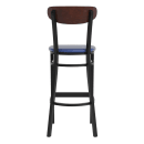 Flash Furniture XU-DG6V6BLV-WAL-GG Bar Stool w/ Boomerang Back & Blue Vinyl Seat - Steel Frame, Black thumbnail 2