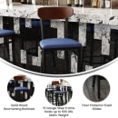 Flash Furniture XU-DG6V6BLV-WAL-GG Bar Stool w/ Boomerang Back & Blue Vinyl Seat - Steel Frame, Black thumbnail 5