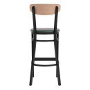 Flash Furniture XU-DG6V6GNV-NAT-GG Bar Stool w/ Boomerang Back & Green Vinyl Seat - Steel Frame, Black thumbnail 2