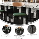 Flash Furniture XU-DG6V6GNV-NAT-GG Bar Stool w/ Boomerang Back & Green Vinyl Seat - Steel Frame, Black thumbnail 5