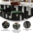Flash Furniture XU-DG6V6GNV-WAL-GG Bar Stool w/ Boomerang Back & Green Vinyl Seat - Steel Frame, Black thumbnail 5