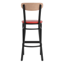 Flash Furniture XU-DG6V6RDV-NAT-GG Bar Stool w/ Boomerang Back & Red Vinyl Seat - Steel Frame, Black thumbnail 2