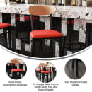 Flash Furniture XU-DG6V6RDV-NAT-GG Bar Stool w/ Boomerang Back & Red Vinyl Seat - Steel Frame, Black thumbnail 5
