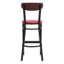 Flash Furniture XU-DG6V6RDV-WAL-GG Bar Stool w/ Boomerang Back & Red Vinyl Seat - Steel Frame, Black thumbnail 2